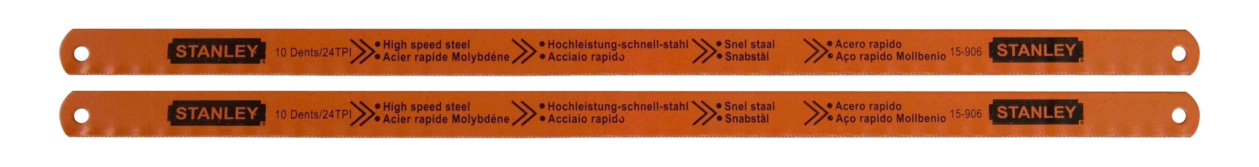 STANLEY® Lame De Scie À Métaux Rubis Hss Moly , 300 Mm, 24 Dents/Pouce (Carte De 2)