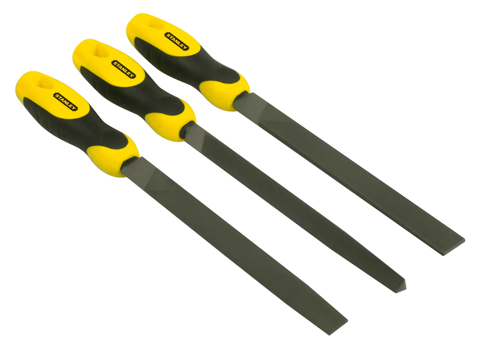 STANLEY® 8 Po. Ensemble De Limes Plates 1/2 Rondes 3 Carrées (3 Pièces)