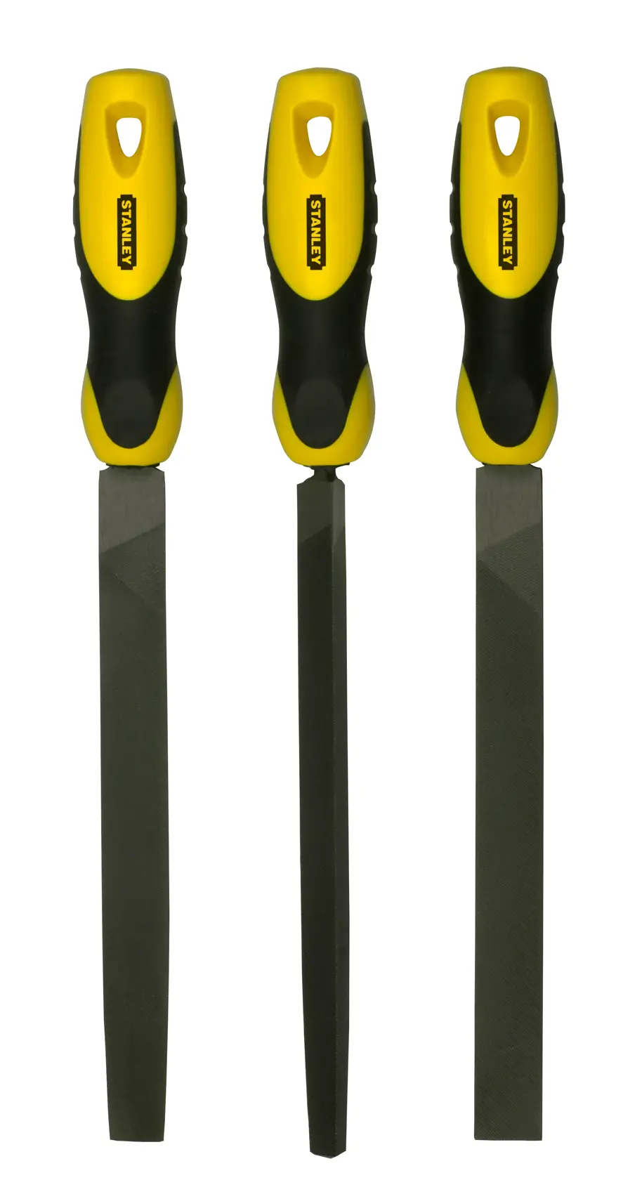 STANLEY® 8 Po. Ensemble De Limes Plates 1/2 Rondes 3 Carrées (3 Pièces)