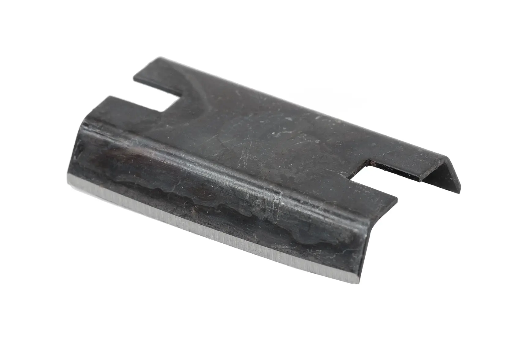 STANLEY metal camera mounting plate, angled top-down view on white background