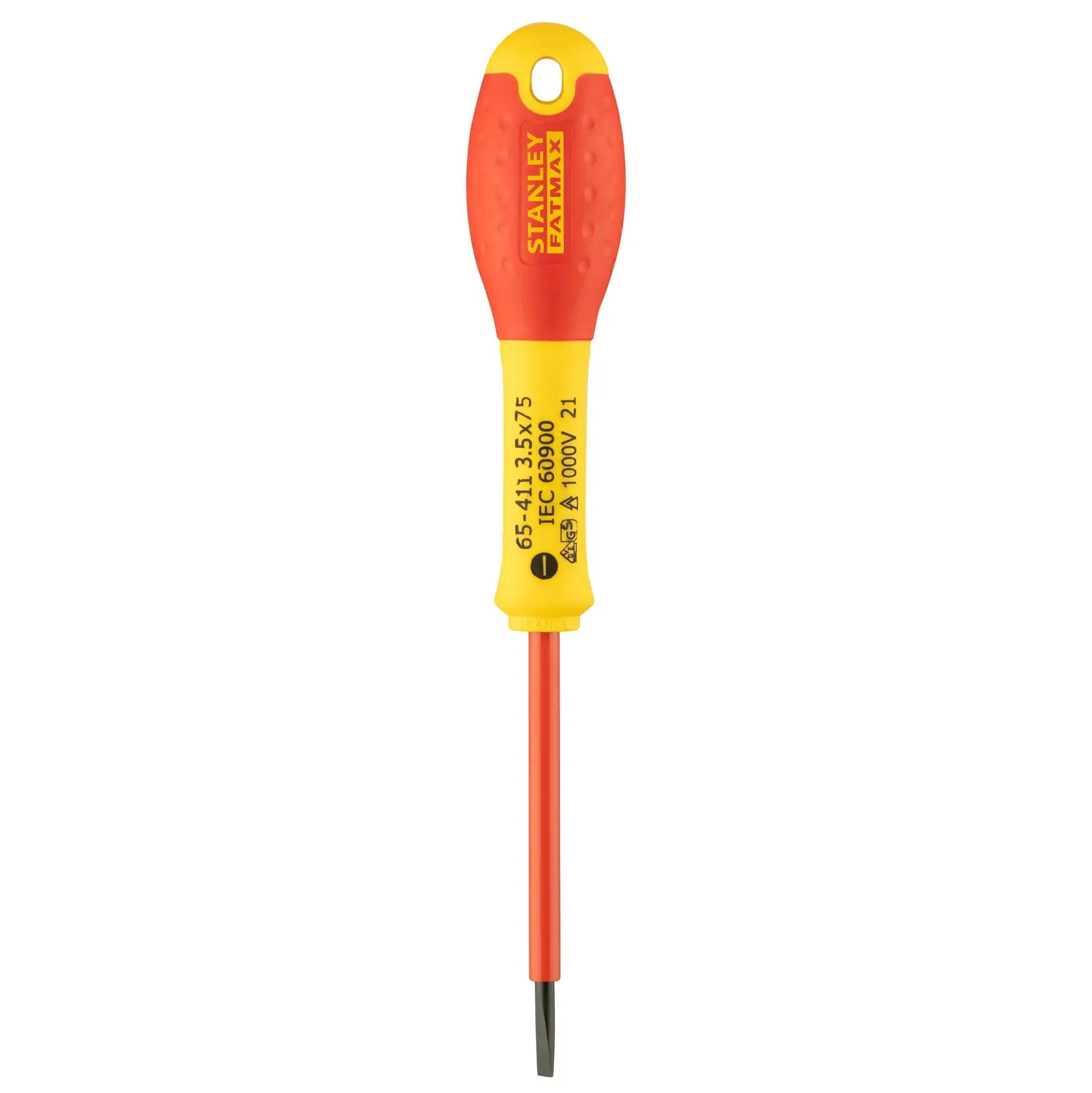 STANLEY FATMAX Insulated Slotted 3.5mm x 75mm Screwdriver 0-65-411
