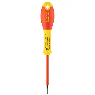 STANLEY FATMAX Insulated Slotted 3.5mm x 75mm Screwdriver 0-65-411