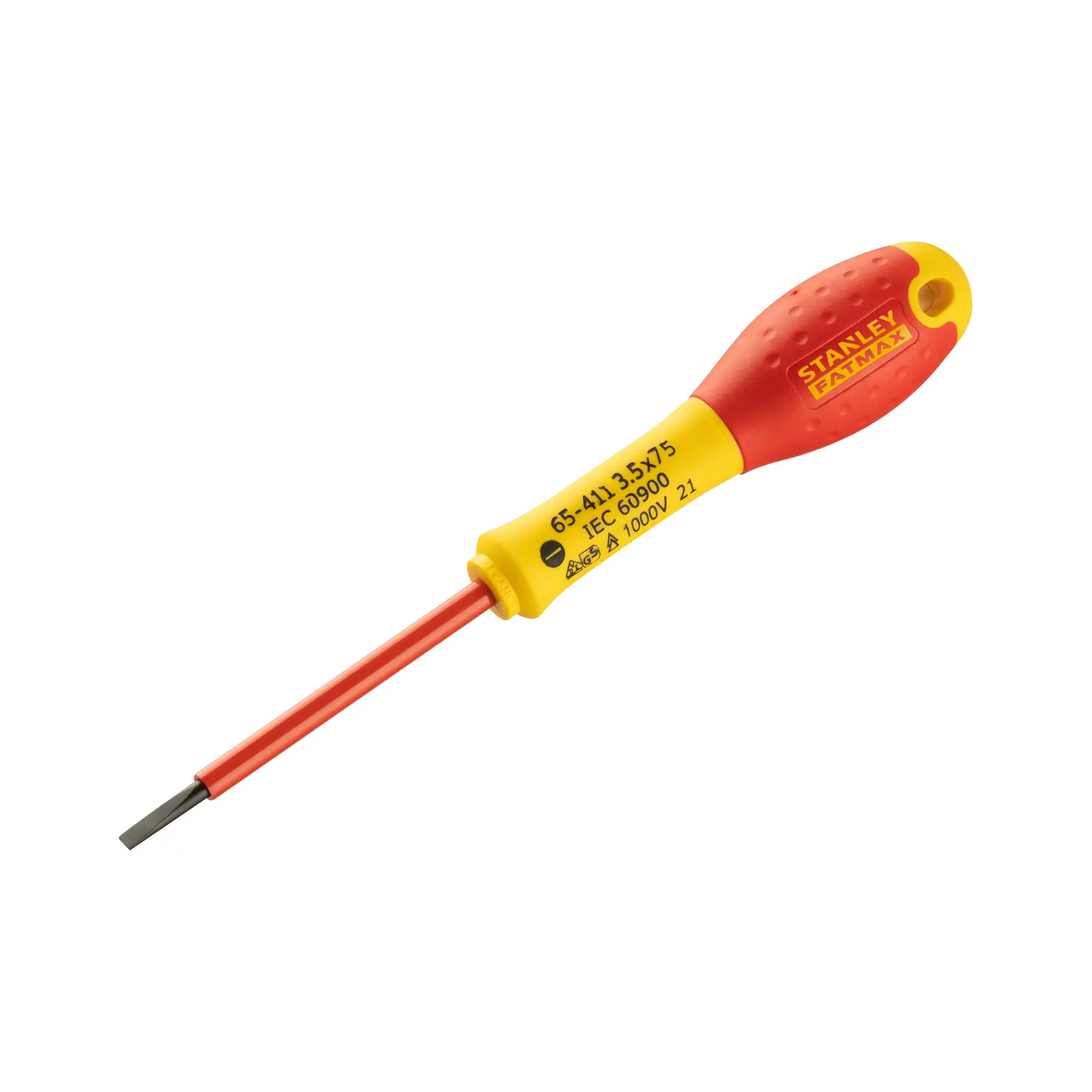 STANLEY FATMAX Insulated Slotted 3.5mm x 75mm Screwdriver 0-65-411