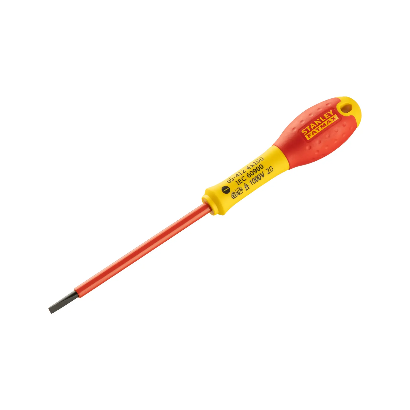 STANLEY FATMAX Insulated Slotted 4mm x 100mm Screwdriver 0-65-412