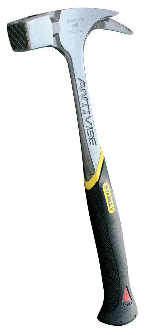 STANLEY 1-51-937 claw hammer with anti-vibration handle, photographed at angle on white background.