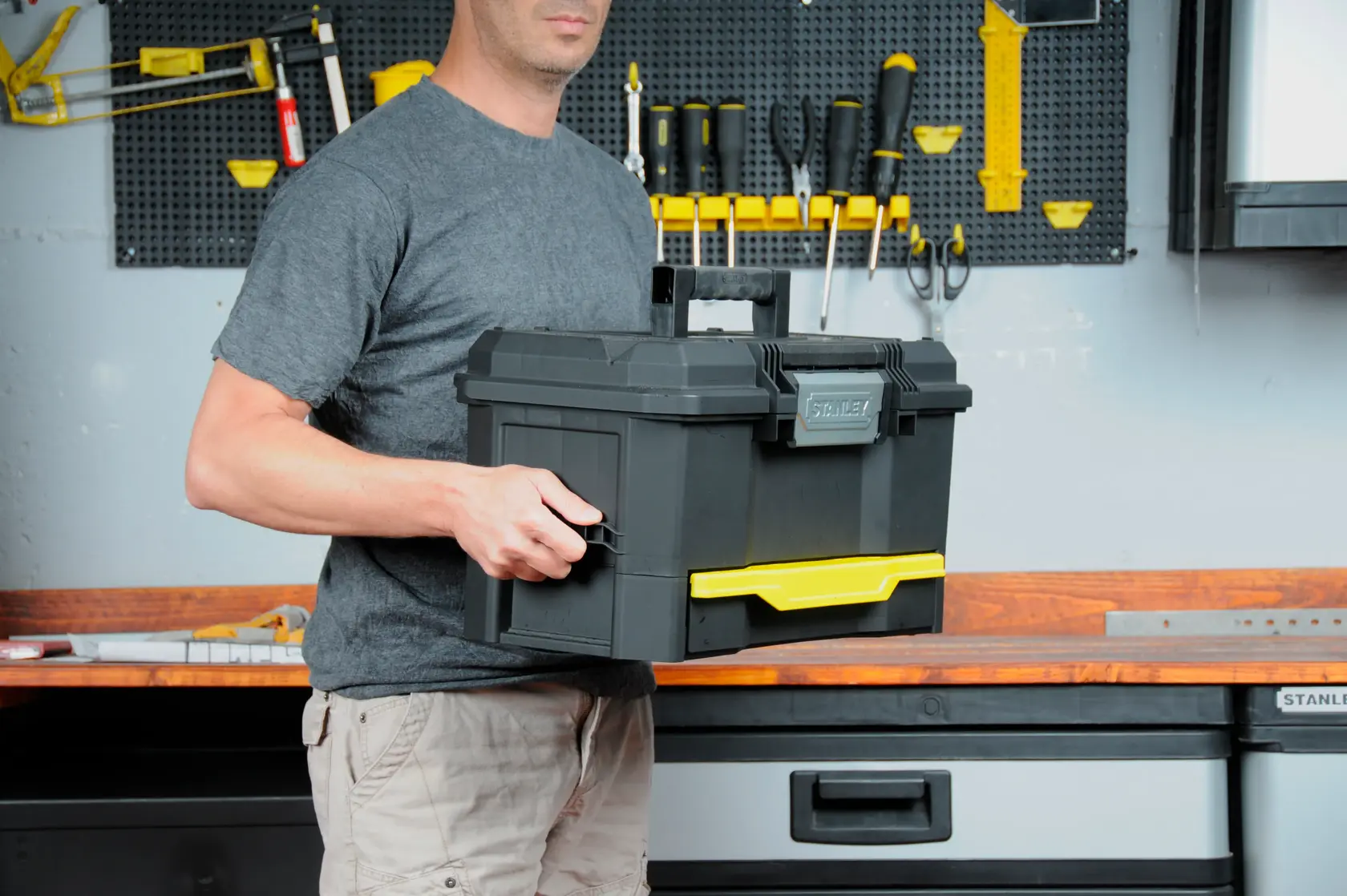 STANLEY 19 in. One-Touch Tool Box  with Drawer