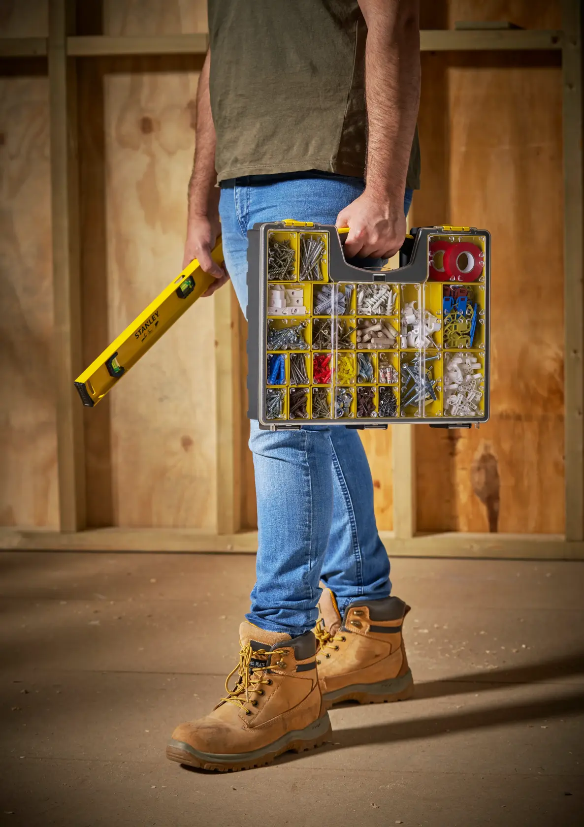 STANLEY® 25 Compartment Shallow Organiser Application Shot