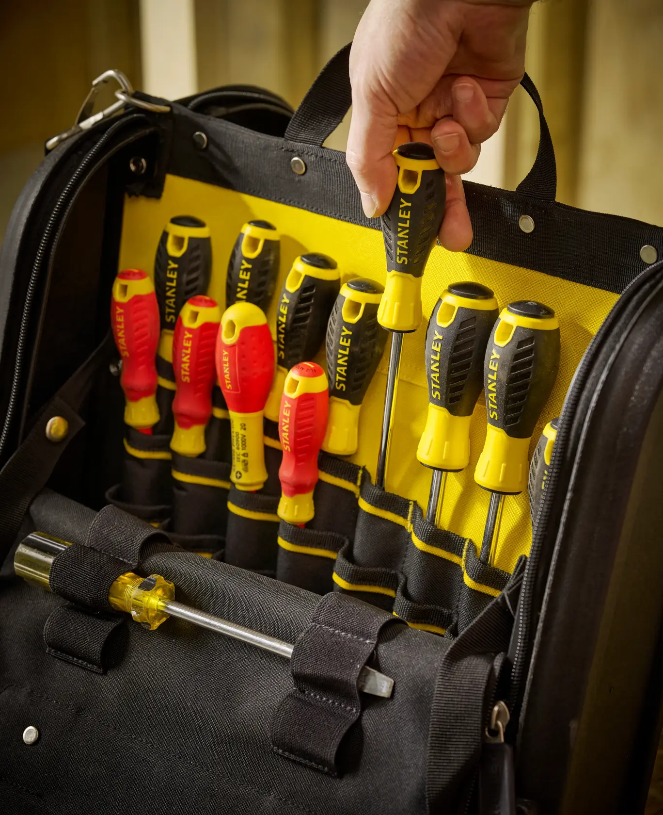 STANLEY® FATMAX® Tool Organiser Bag Application Shot