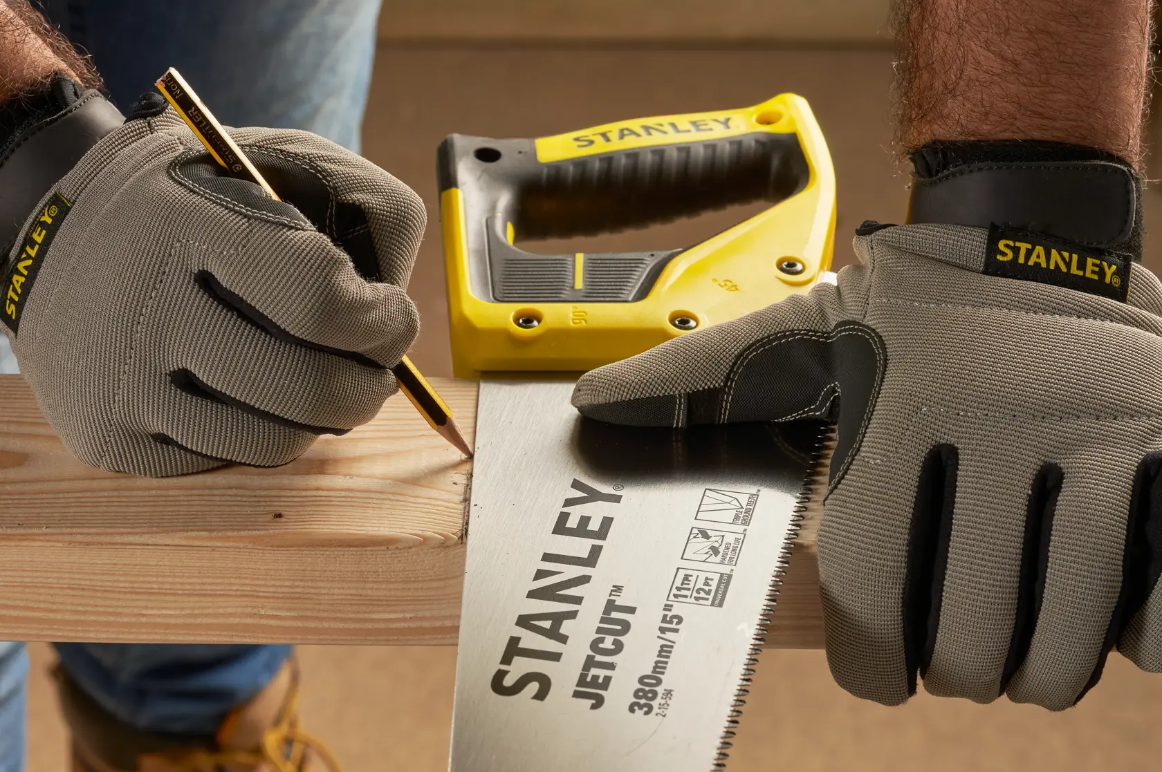 STANLEY® Jetcut™ Scie Égoïne 380 Mm, Coupe Fine, 11 Dents/Pouce