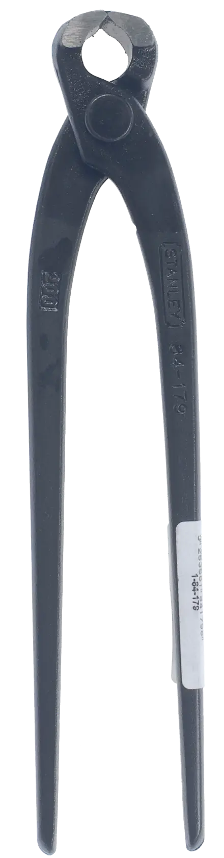 Stanley steel end cutting pliers with long handles for cutting or gripping tasks.