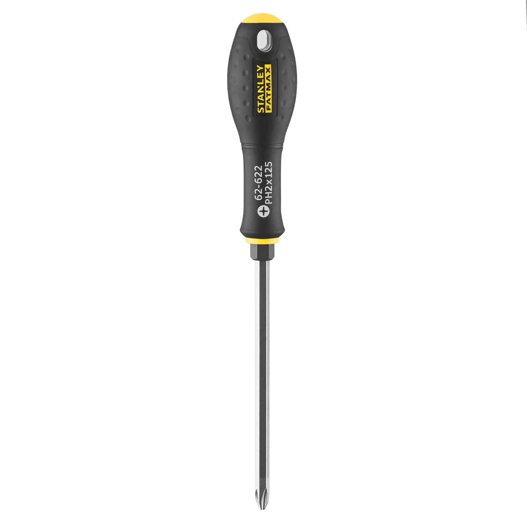 STANLEY FMHT0-62622 screwdriver with black-yellow handle, front view, tool category.