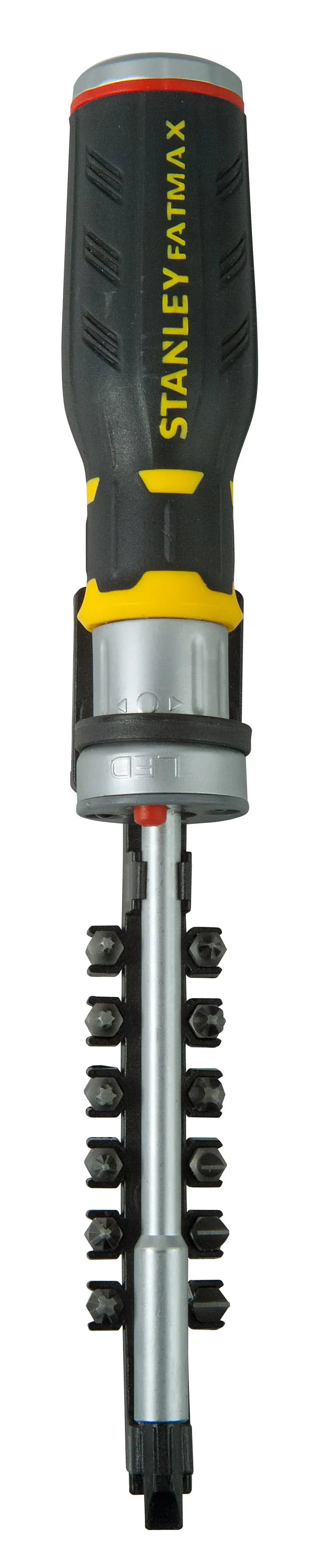 STANLEY® FATMAX® Tournevis À Cliquet Avec Led Et 12 Embouts