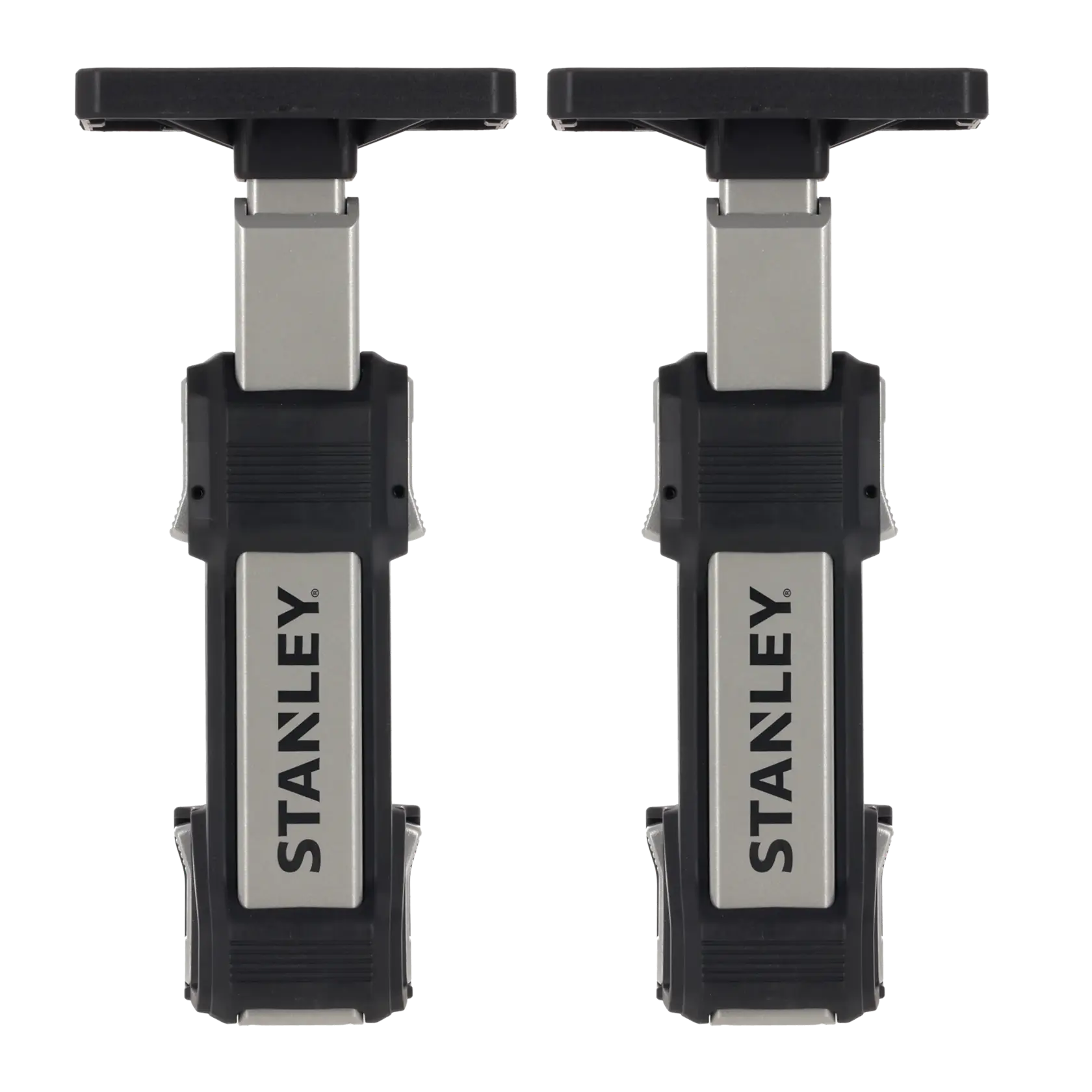 STANLEY FMHT83556 quick support rods, black and silver, shown upright, front angle on white background.
