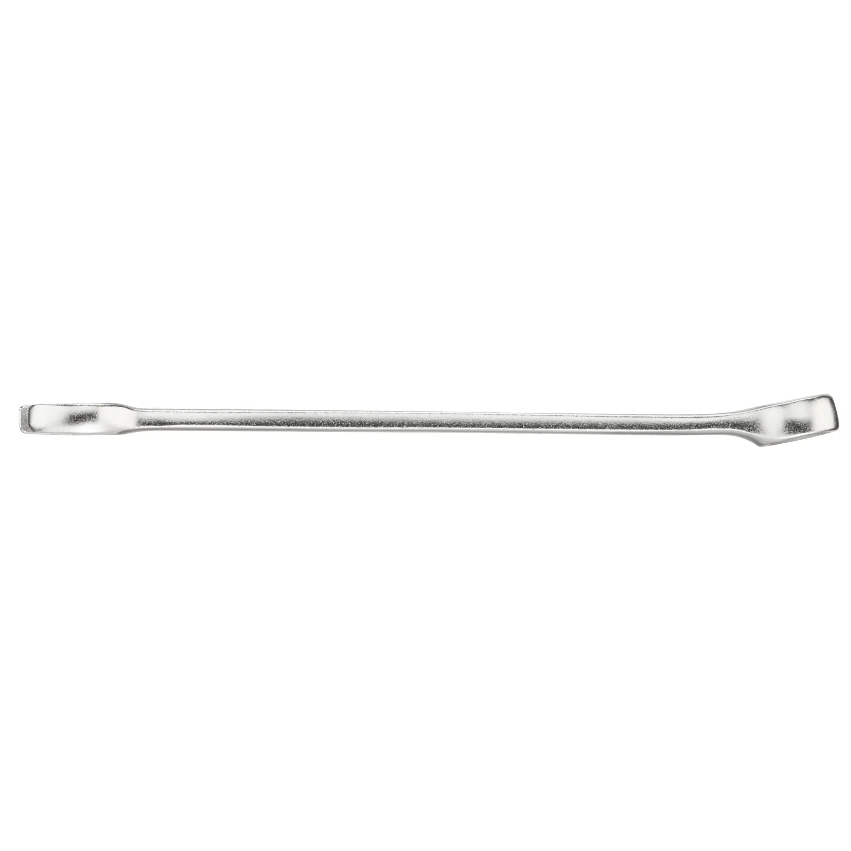 STANLEY FMMT13029-0 chrome pry bar, hand tool side view on white background.