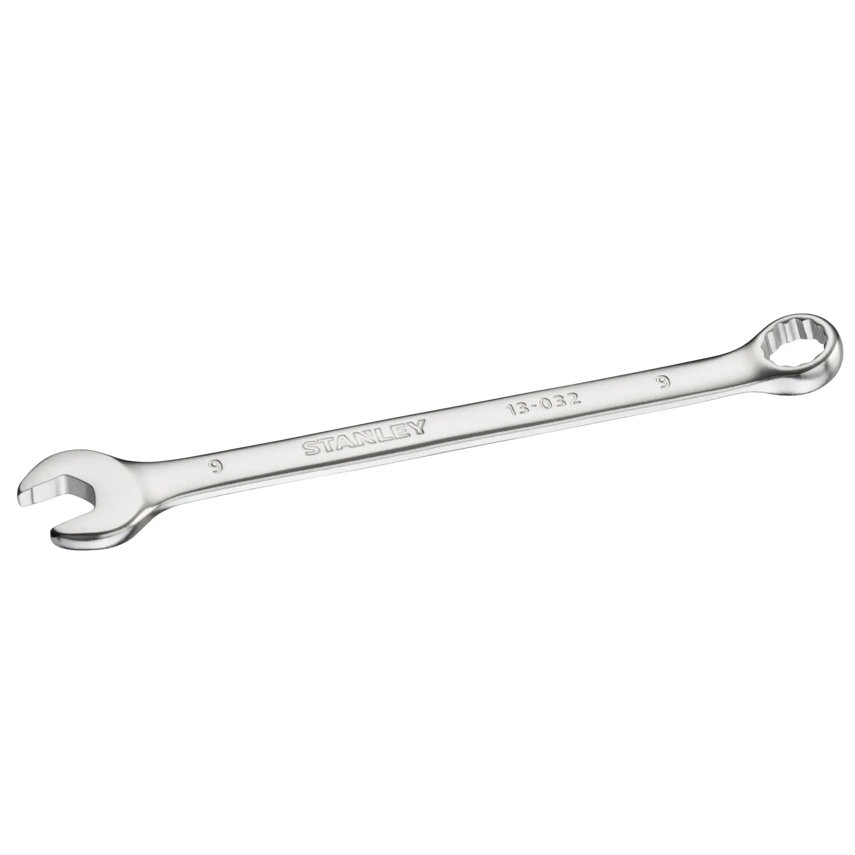STANLEY FMMT13032-0 combination wrench, silver, photographed at an angle on white background.