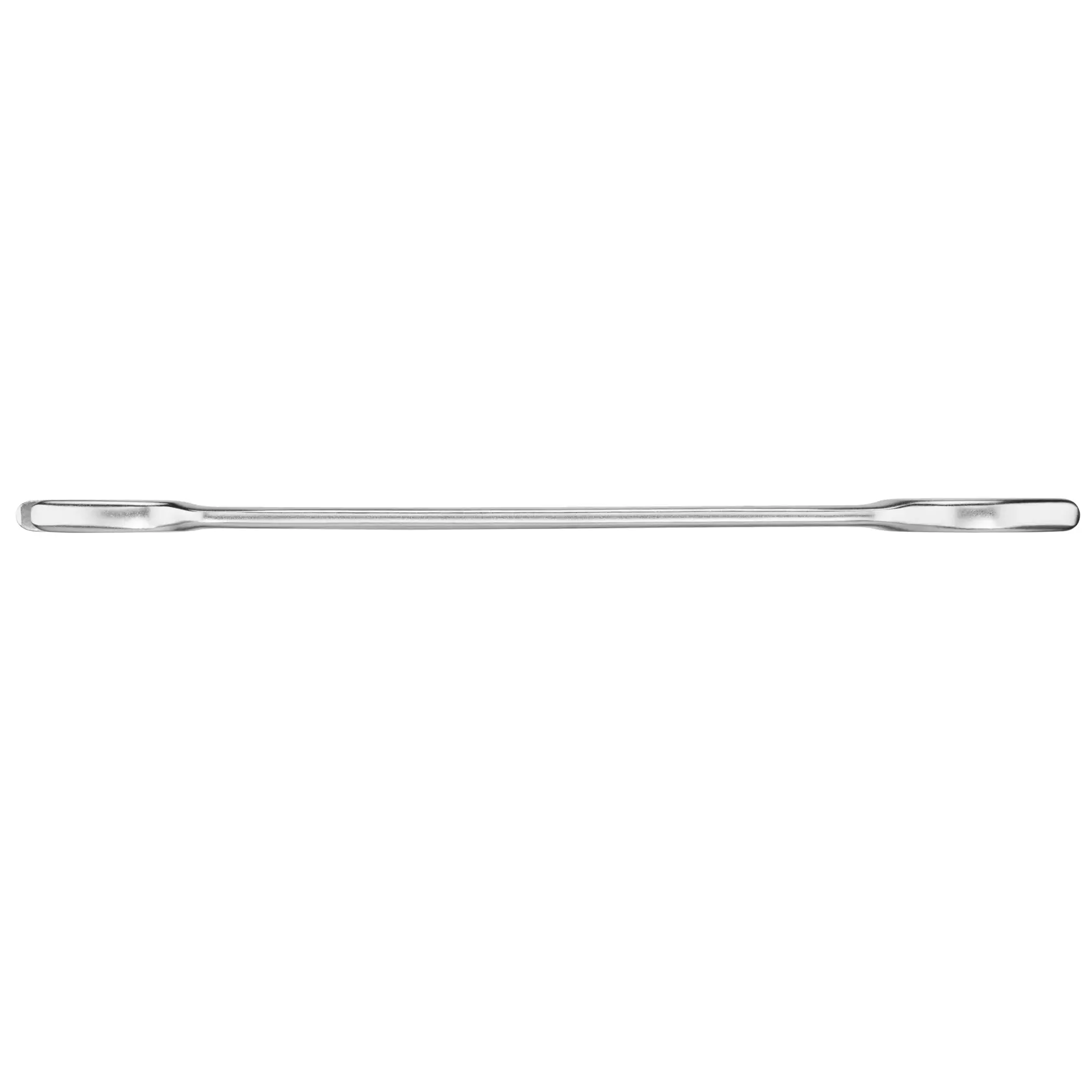 STANLEY FMMT13071-0 silver double-ended pry bar, front angle, hand tool photography