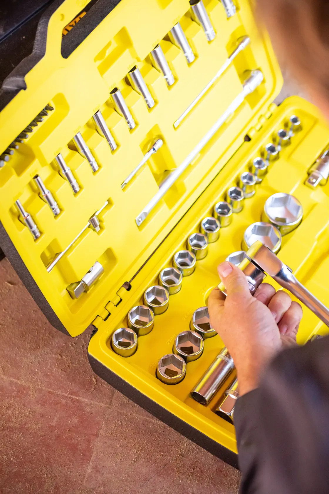 Jeu de clés à cliquet et de douilles avec accessoires, 120 dents 1/2''STANLEY® FATMAX® 26 pièces