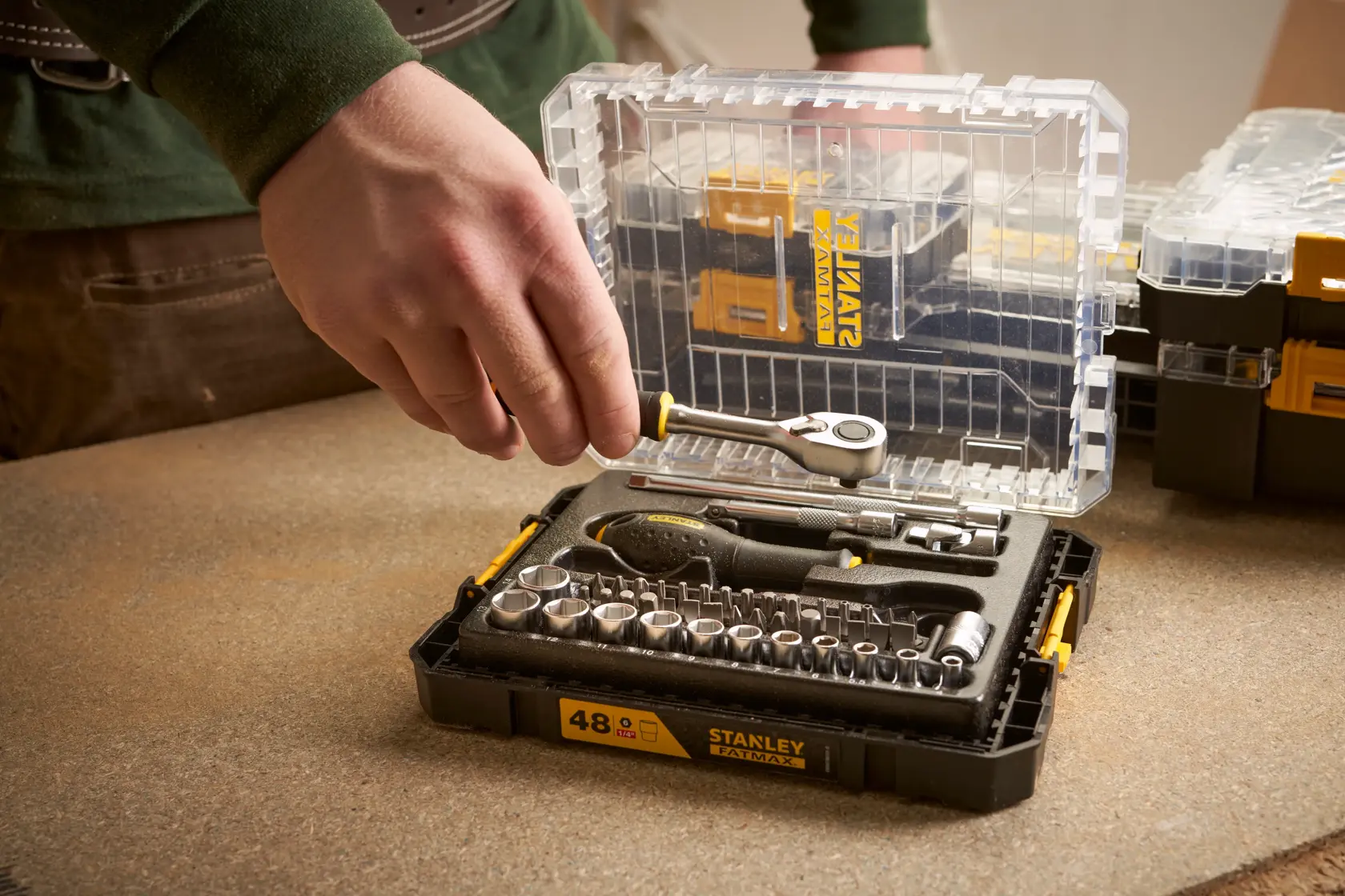 STANLEY® FATMAX® Coffret De Douilles Stakbox M - ¼-In- Jeu De 48 Pcs