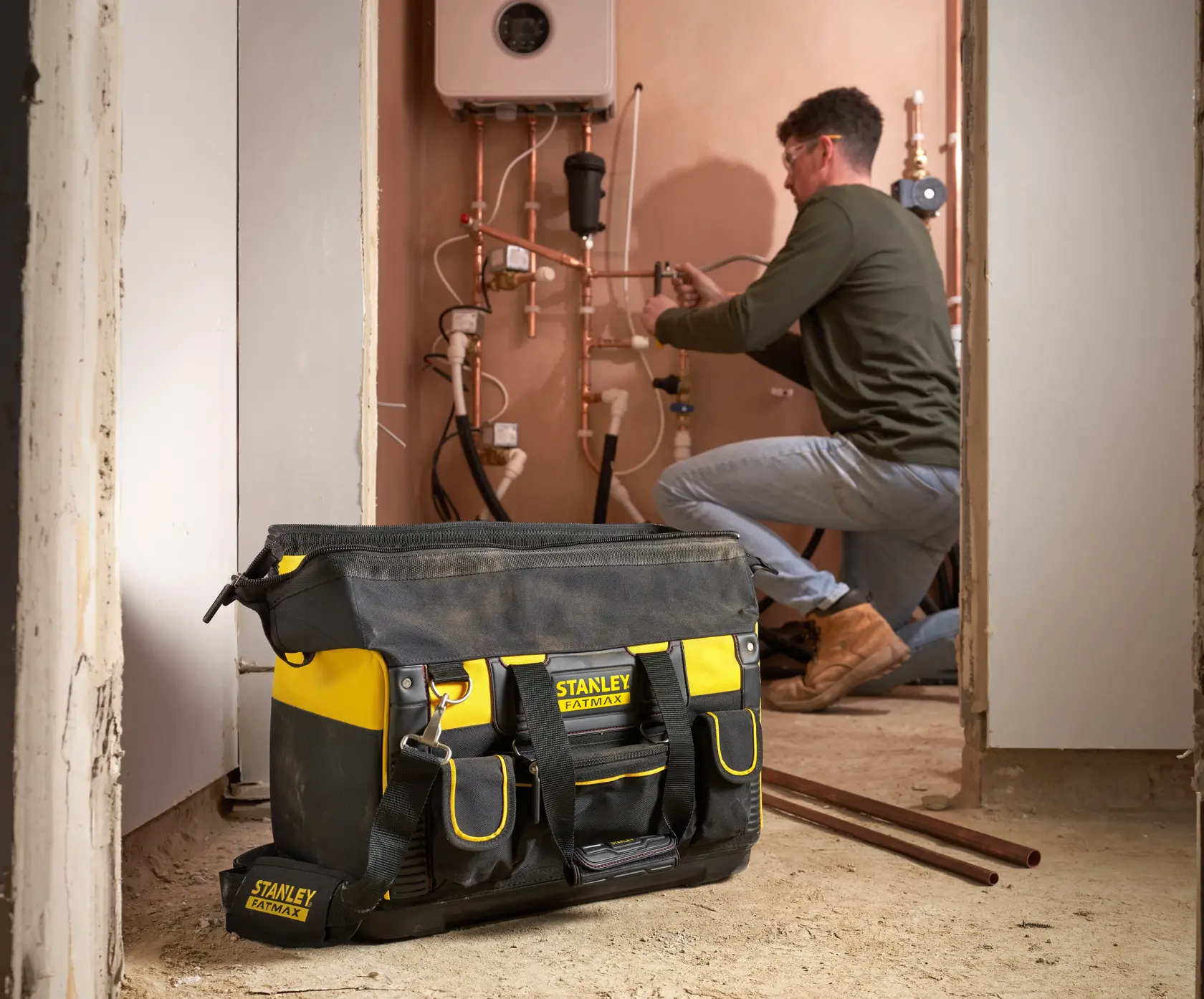 STANLEY FATMAX 20 in. Open Mouth Rigid Tool Bag