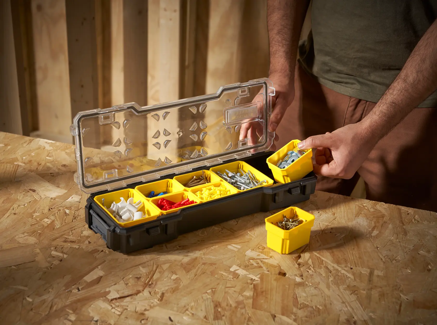 STANLEY® FATMAX® Pro 1/3 Shallow Organiser Application Shot