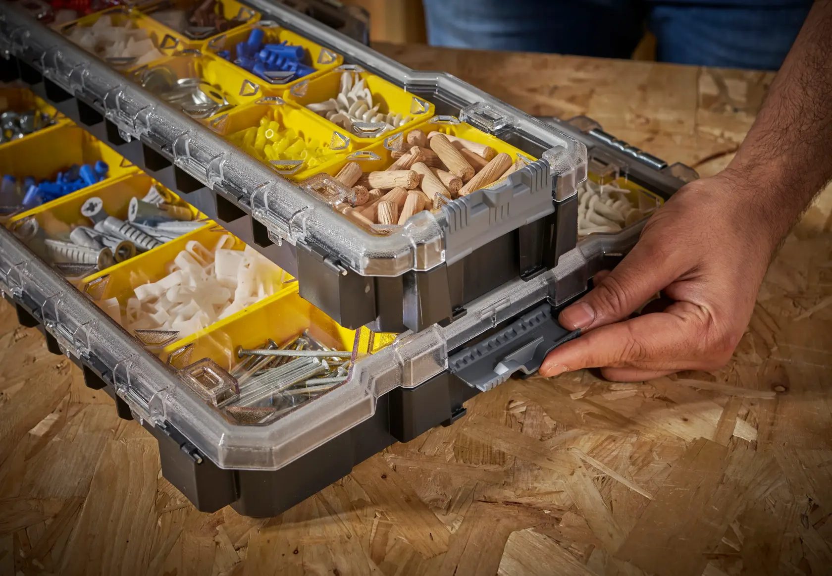 STANLEY® FATMAX® Pro 1/3 Shallow Organiser Application Shot