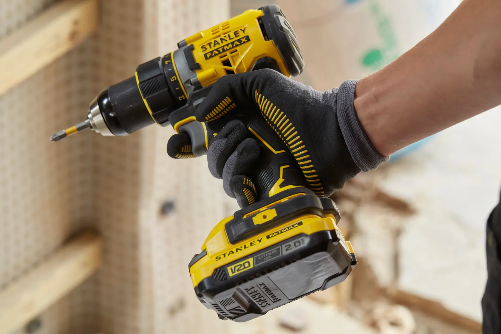 STANLEY® FATMAX® V20 Perceuse Visseuse 80nm Brushless Lithium 18v - 2 Batteries 2ah