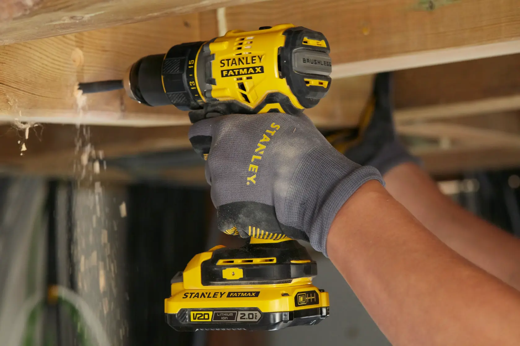 STANLEY® FATMAX® V20 Perceuse Visseuse 80nm Brushless Lithium 18v - 2 Batteries 2ah