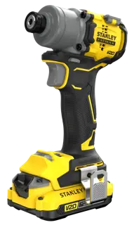 18V STANLEY® FATMAX® V20 Cordless Brushless 3-Speed Impact Driver with 2 x 2.0Ah Lithium Ion Batteries, Charger and Kit Box