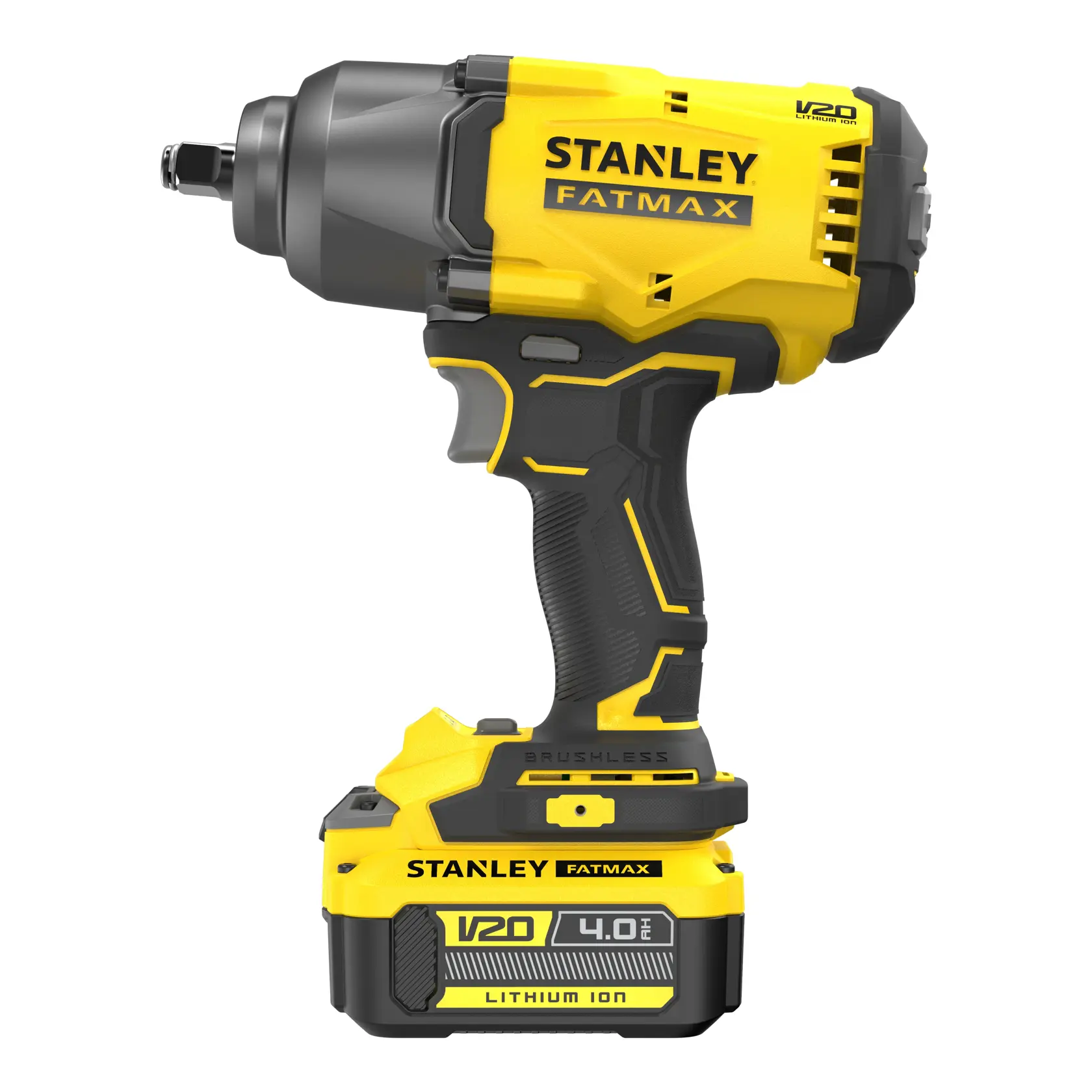 STANLEY FATMAX V20 Brushless 1/2" High Torque Impact Wrench with 1 x 4.0Ah Lithium Ion Battery