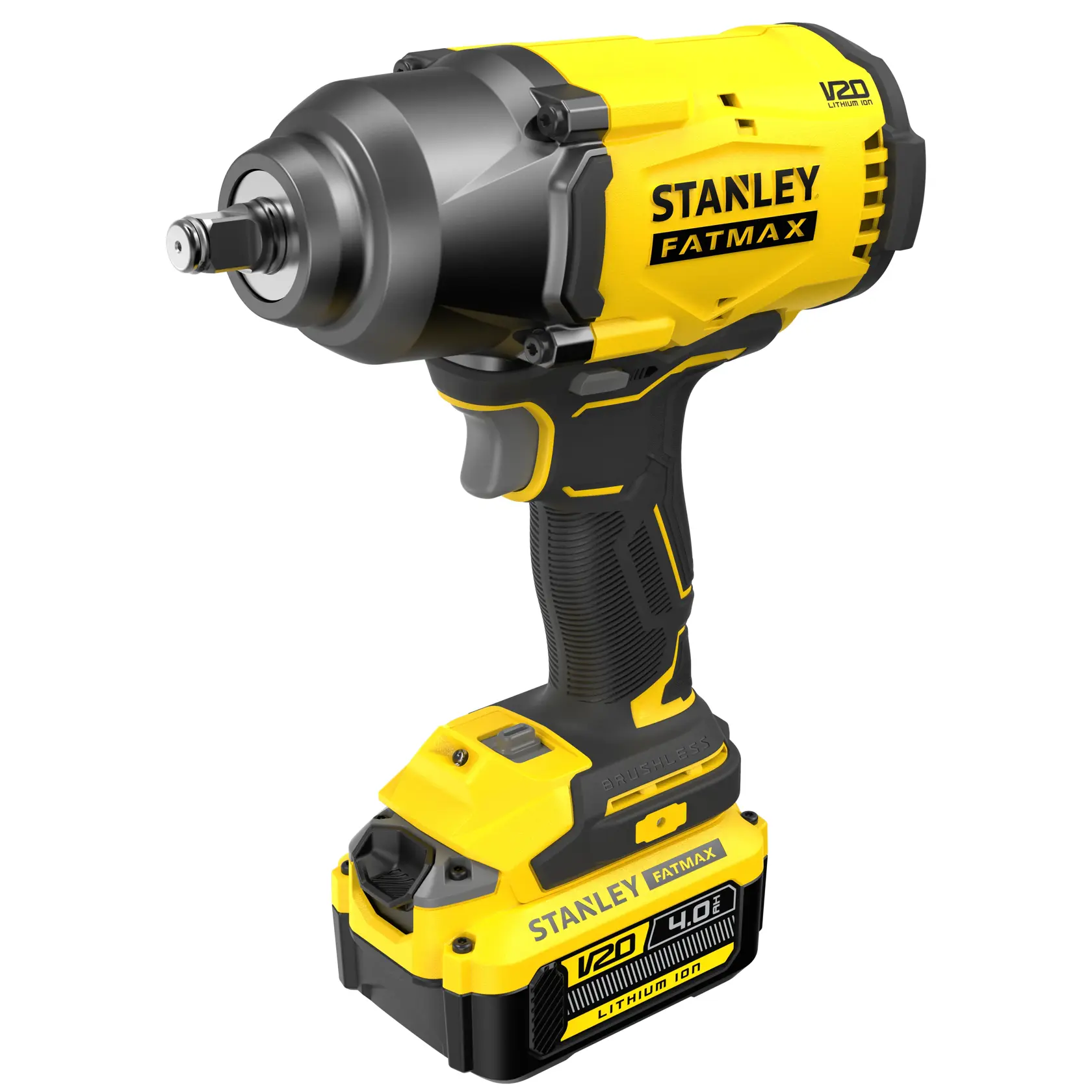 STANLEY FATMAX V20 Brushless 1/2" High Torque Impact Wrench with 1 x 4.0Ah Lithium Ion Battery