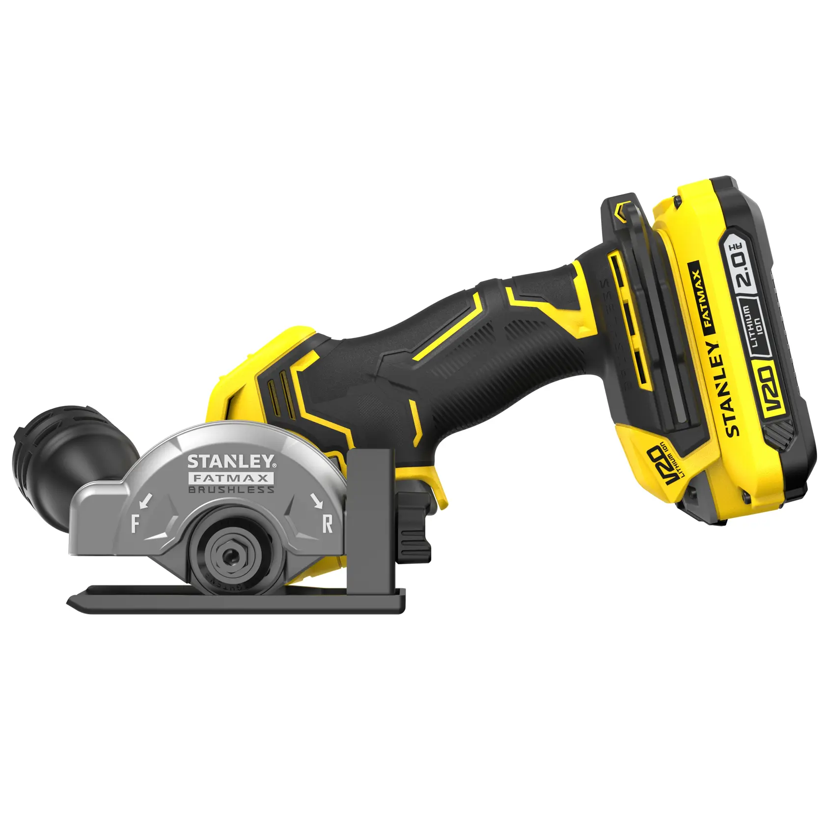 18V STANLEY® FATMAX® V20 Brushless 76mm Cut Off Tool with 2 x 2.0Ah Lithium Ion Batteries and Soft Bag
