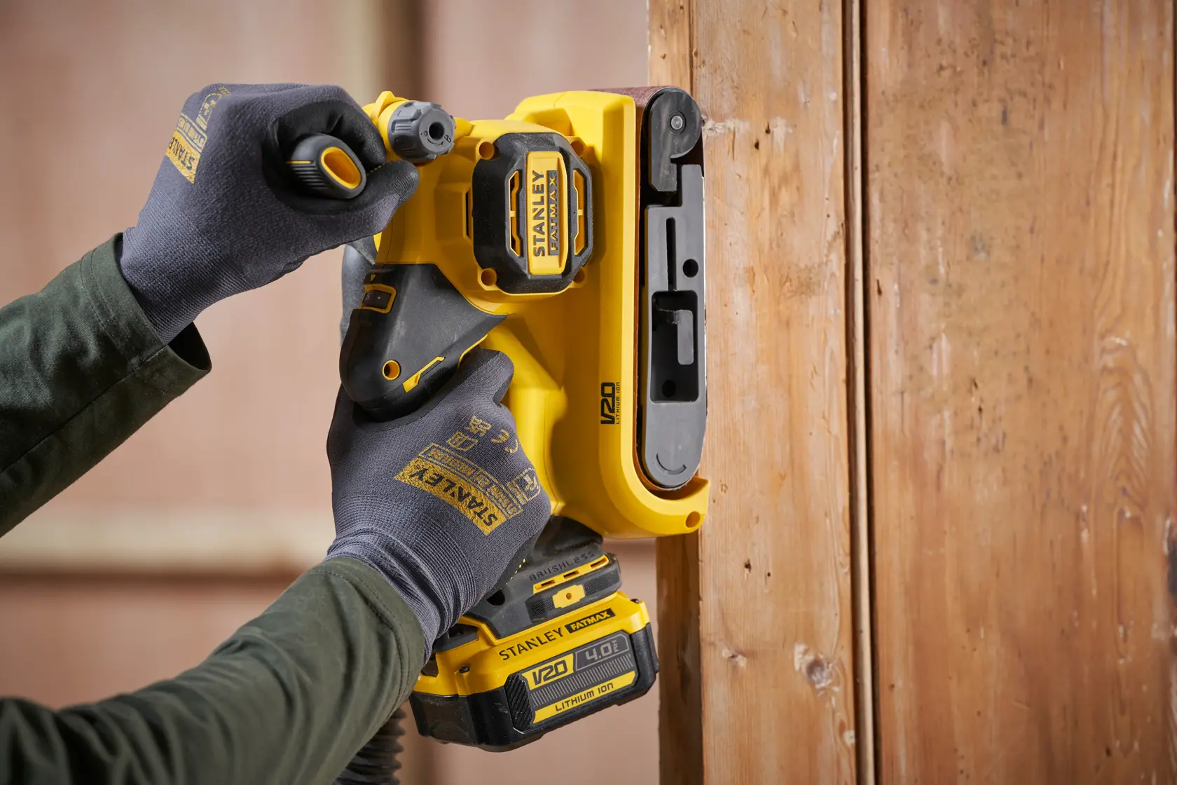 18V STANLEY® FATMAX® V20 Cordless Brushless Belt Sander (Tool Only)