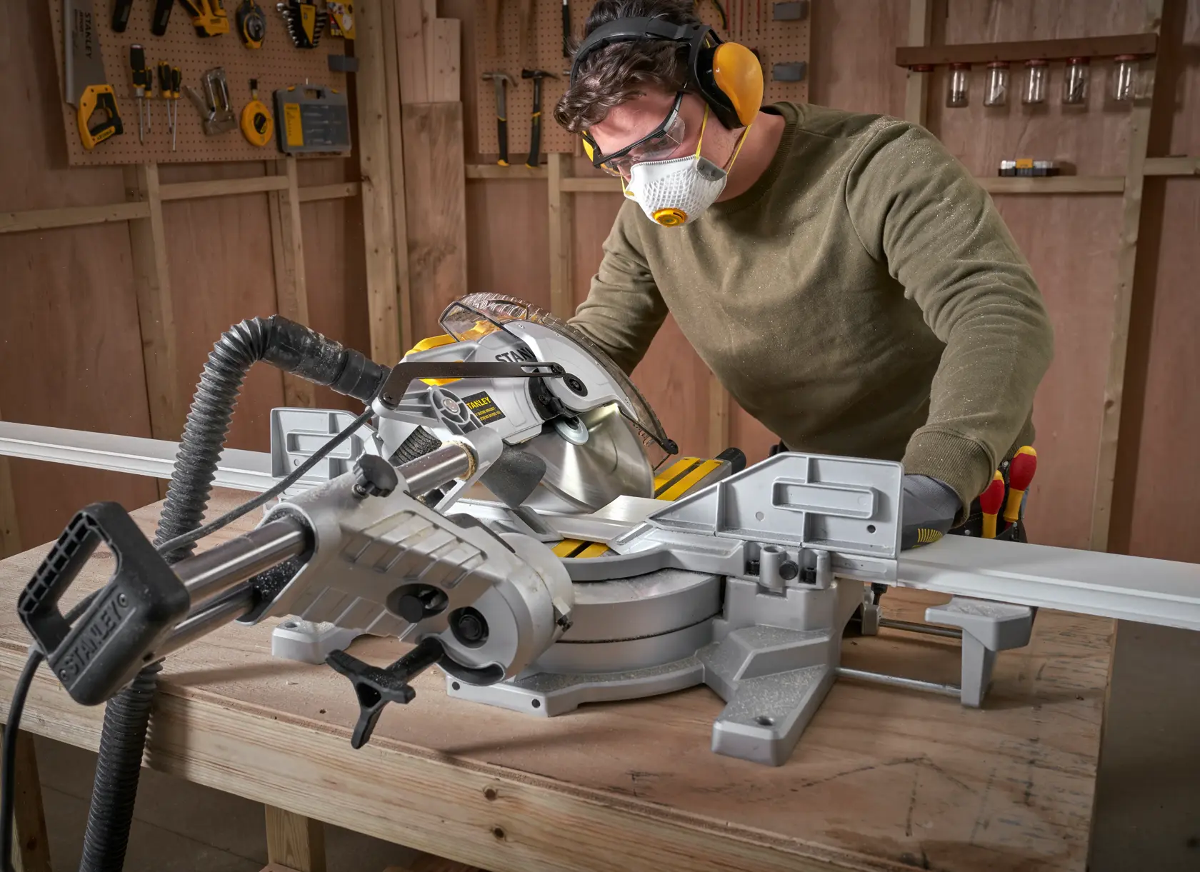 STANLEY® AC 1800W 254mm Double Bevel Slide Mitre Saw