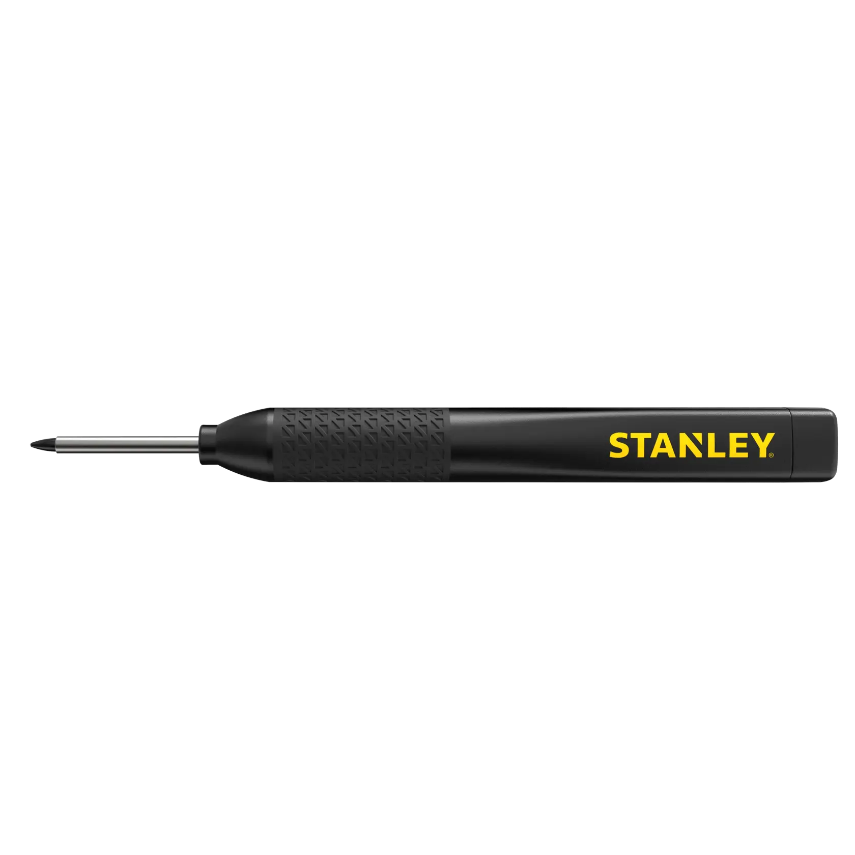 STANLEY STHT47004-0 black grip punch tool, product side view on white background.