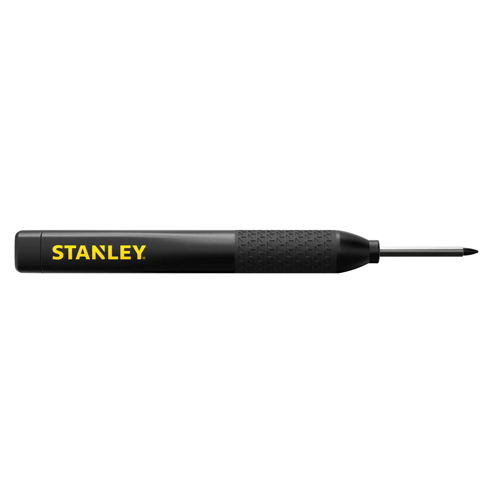 STANLEY STHT47004-0 black precision screwdriver with textured grip, side view on white background.