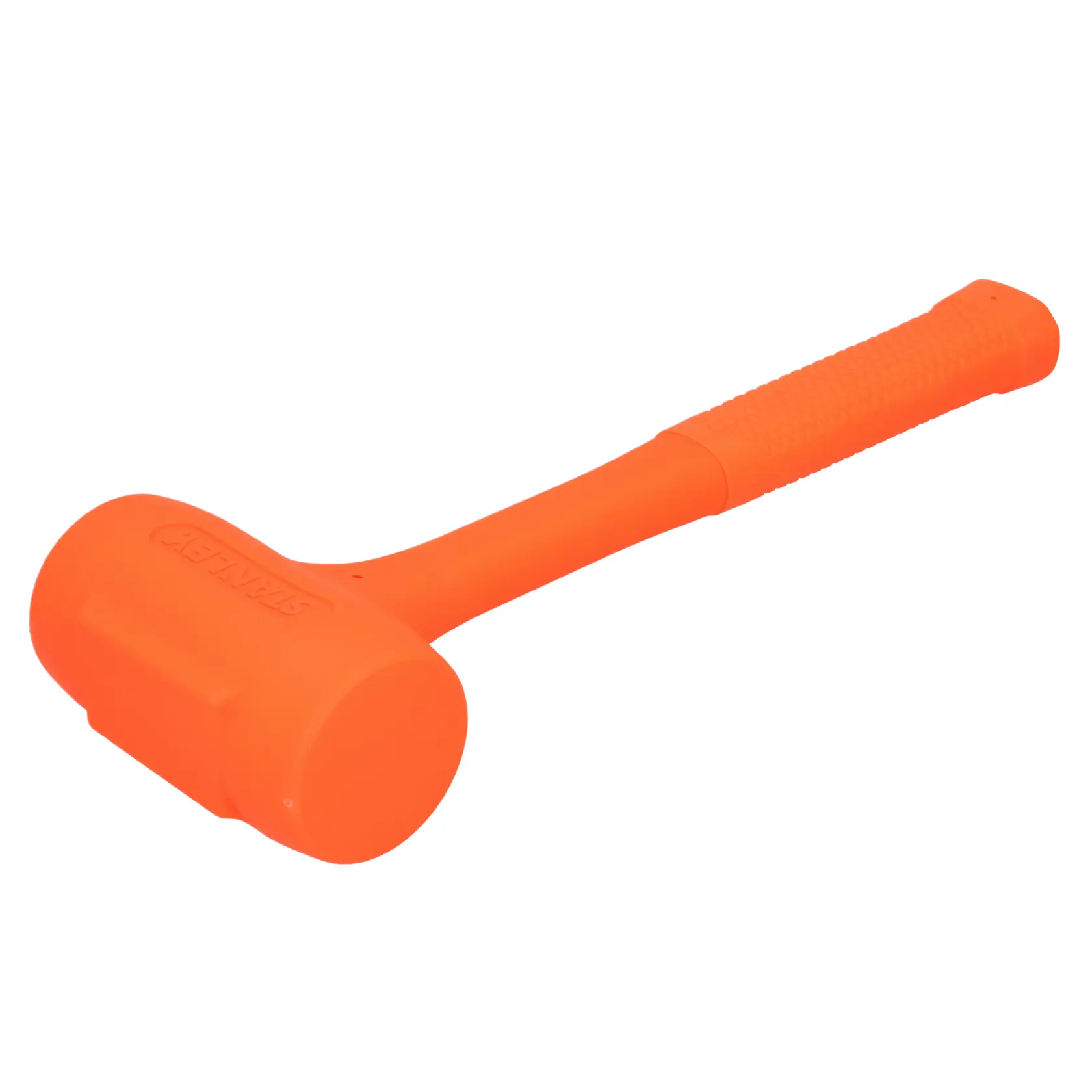 STANLEY STHT57533-0 orange dead blow hammer, product angle on white background.