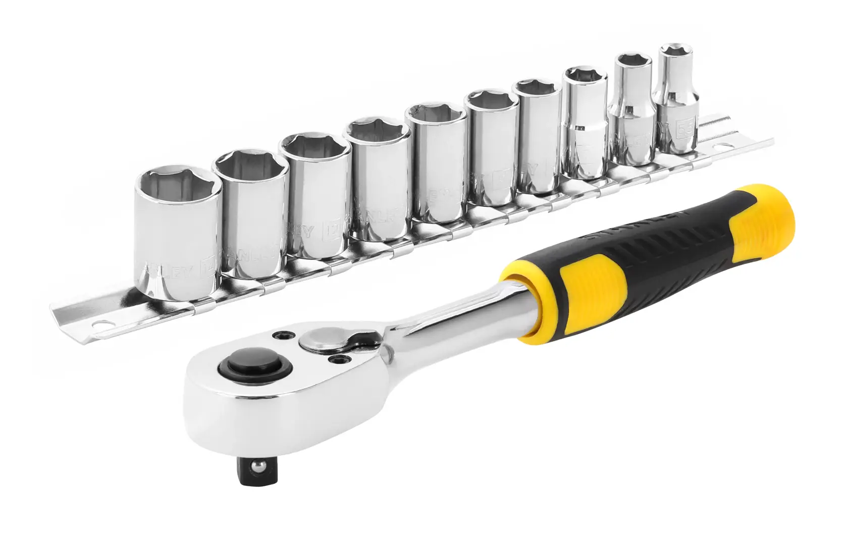 STANLEY® Jeu De Cliquets 72 Dents Et De Douilles 1/4'' , 11 Pièces