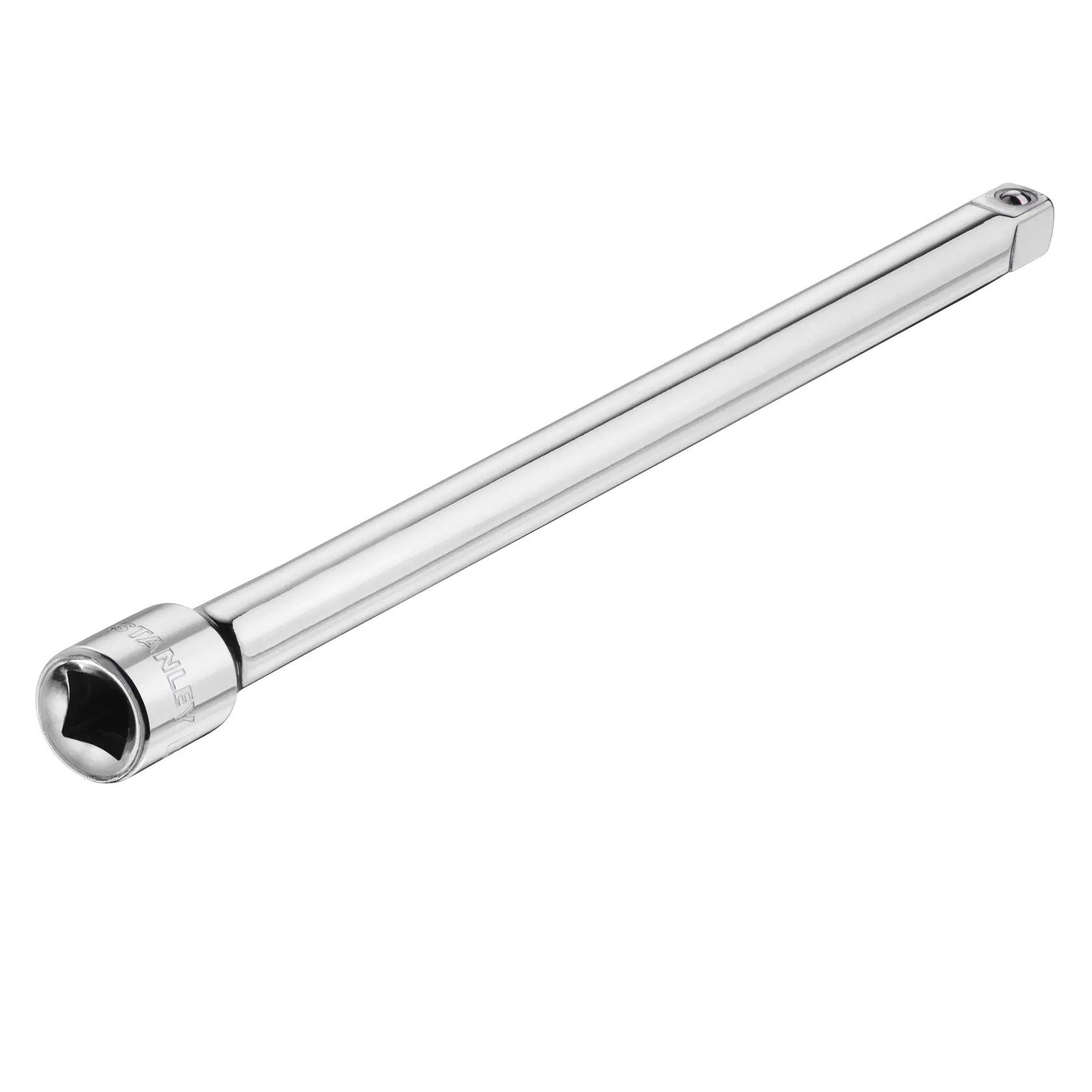 STANLEY STMT86007-0 chrome extension bar, long, photographed at angle on white background, hand tool category.