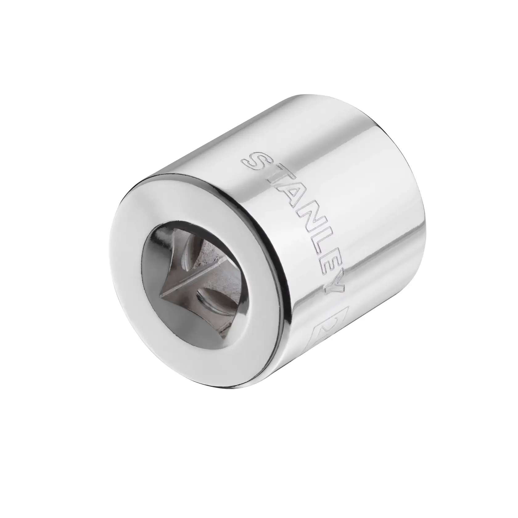 STANLEY STMT86315-0 chrome socket tool, angled front view on white background.