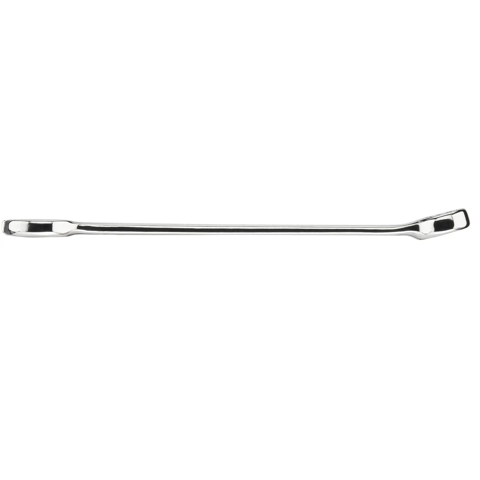 STANLEY STMT95789-0 double box-end wrench, chrome finish, flat side angle, product photo on white background.