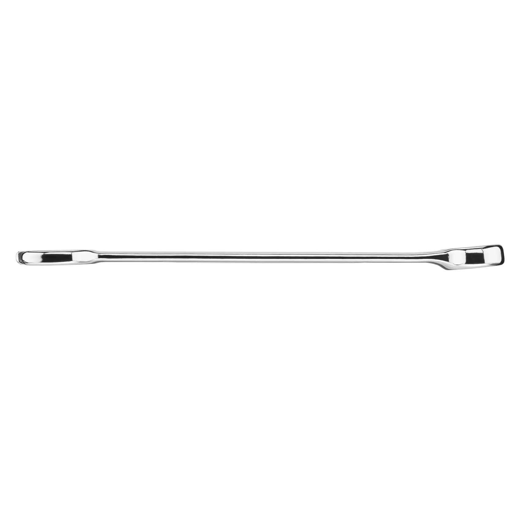 STANLEY STMT95912-0 polished chrome double box wrench, straight angle, tool photography.