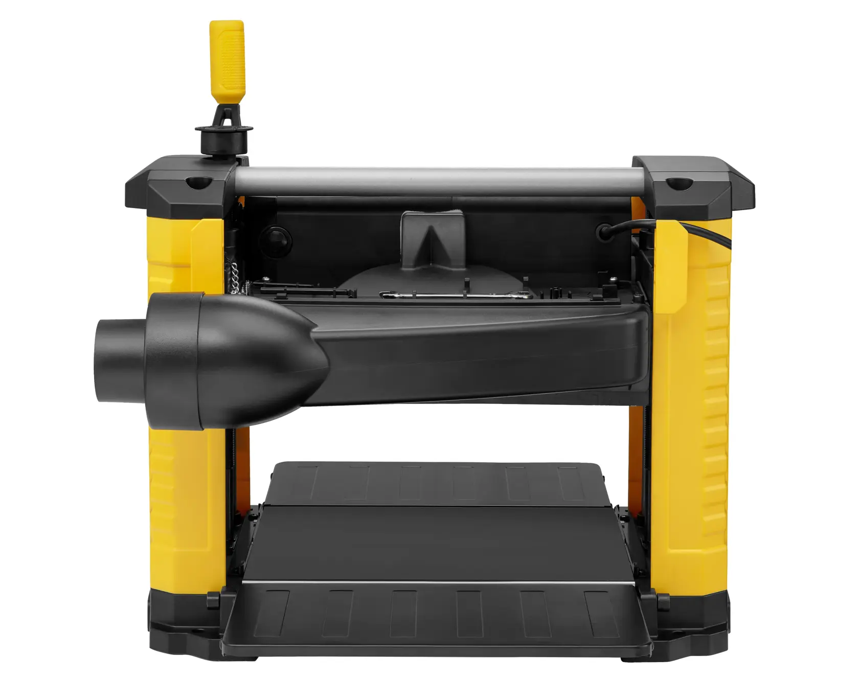 STANLEY STP18-B2 yellow and black planer front angle on white background