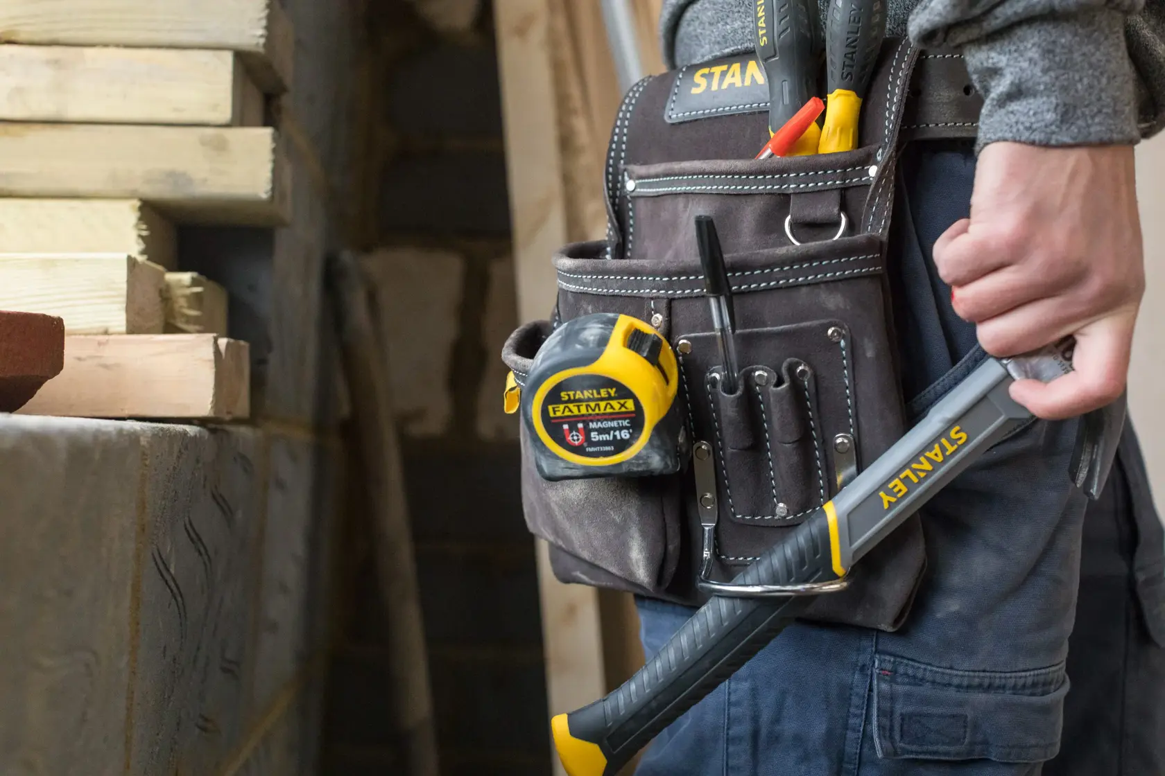 STANLEY® Porte-Outils Et Porte-Marteau En Cuir Simple