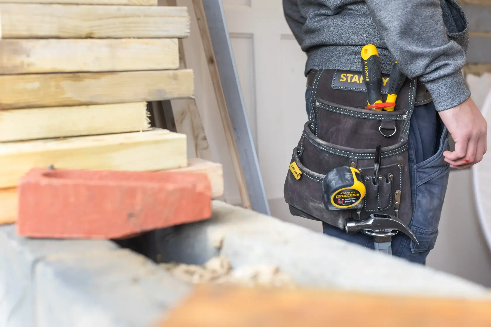 STANLEY® Porte-Outils Et Porte-Marteau En Cuir Simple