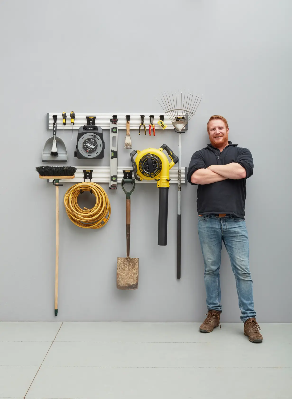 Kit système de rails STANLEY® Track Wall, 20 pièces.