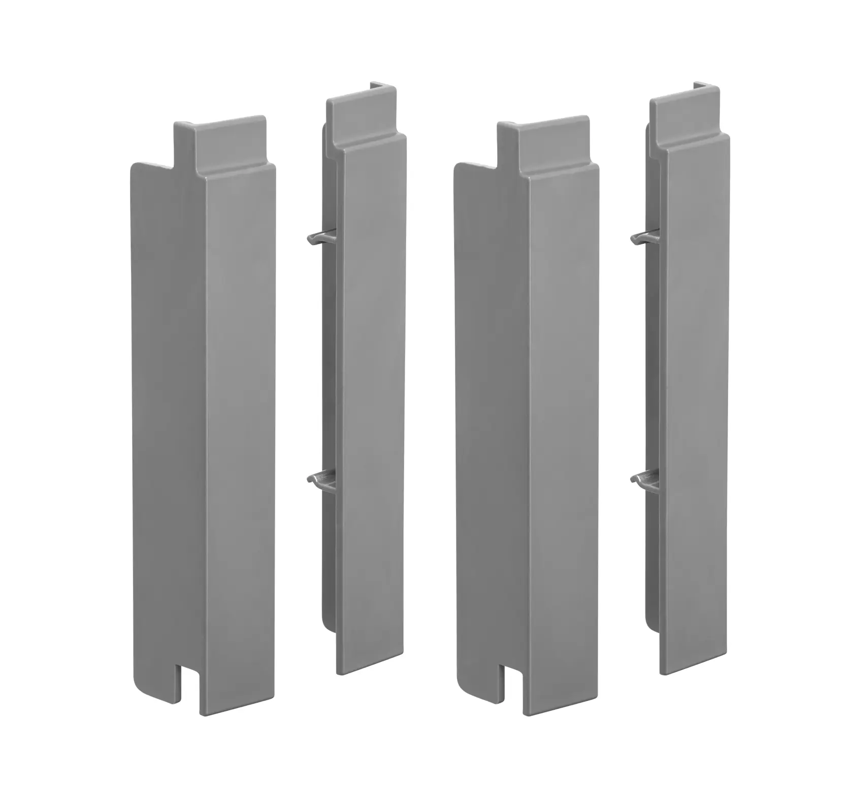 STANLEY STST82611-1 set of four grey metal divider panels, product photography, front angle on white background.