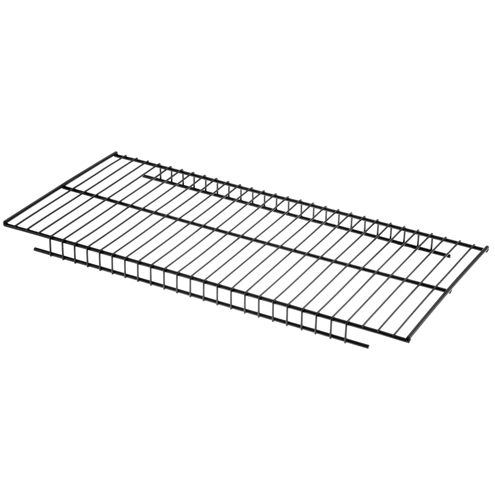 STANLEY STST82613-1 black wire shelf, angled product photo on white background.