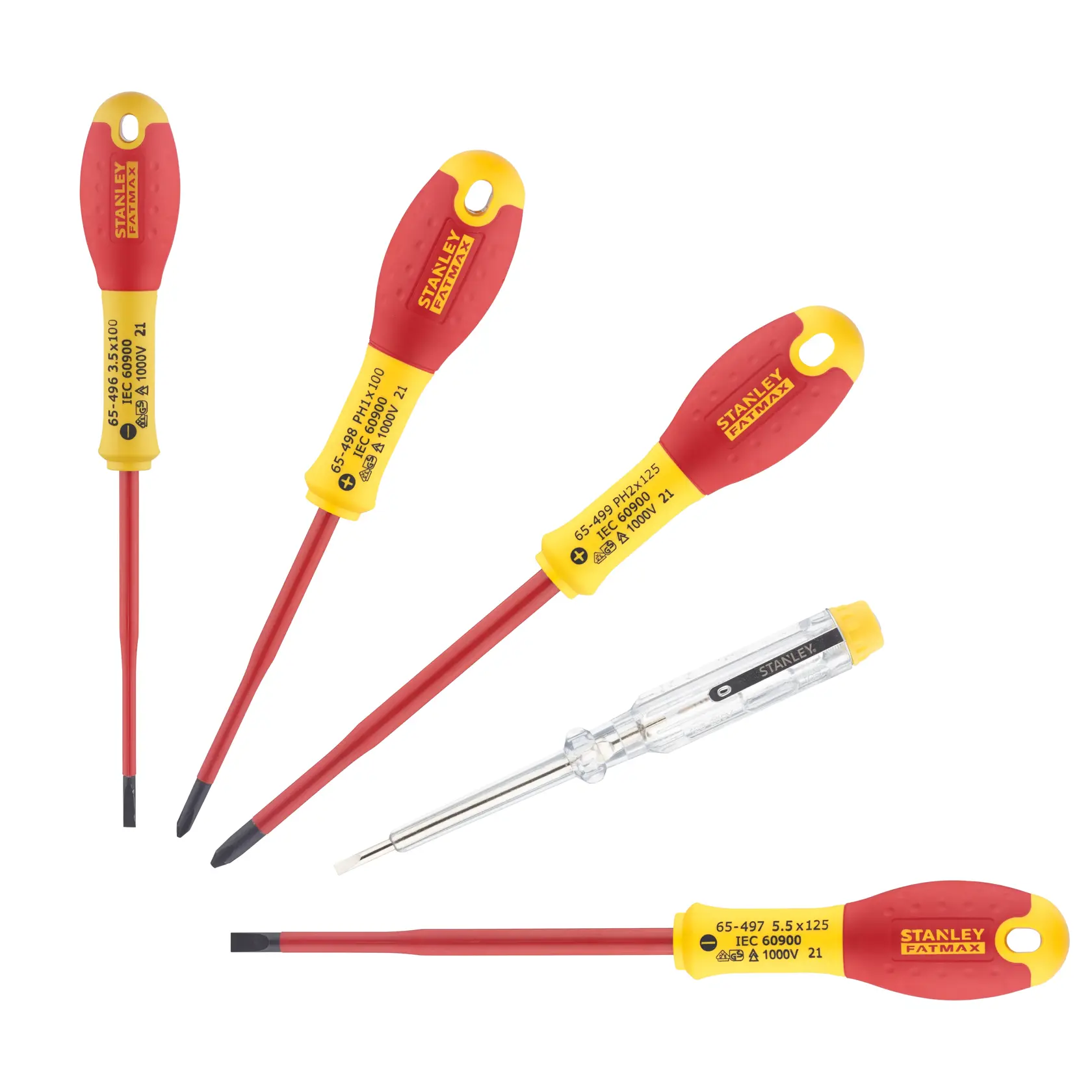 STANLEY® FATMAX® Jeu De 5 Tournevis Slim Isoles 1000V Elec